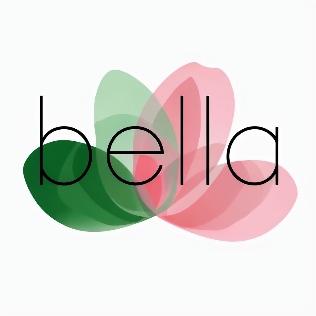 Modern Bella Logo with Abstract Petal Shapes and Gradients Logo