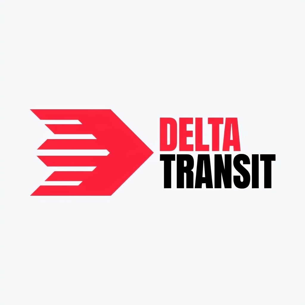 Modern Minimalist Delta Transit Logo with Abstract Design