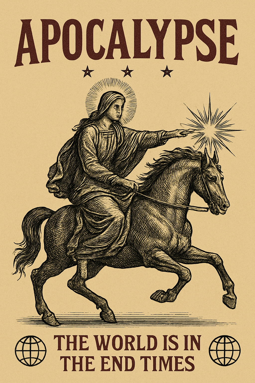 Vintage Apocalypse Rider and Horse T-Shirt