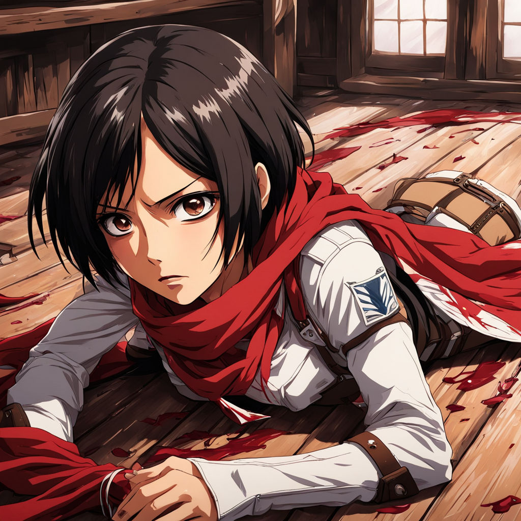 Attack on Titan anime drawing of Mikasa Ackerman. She is sev... by Rose ...