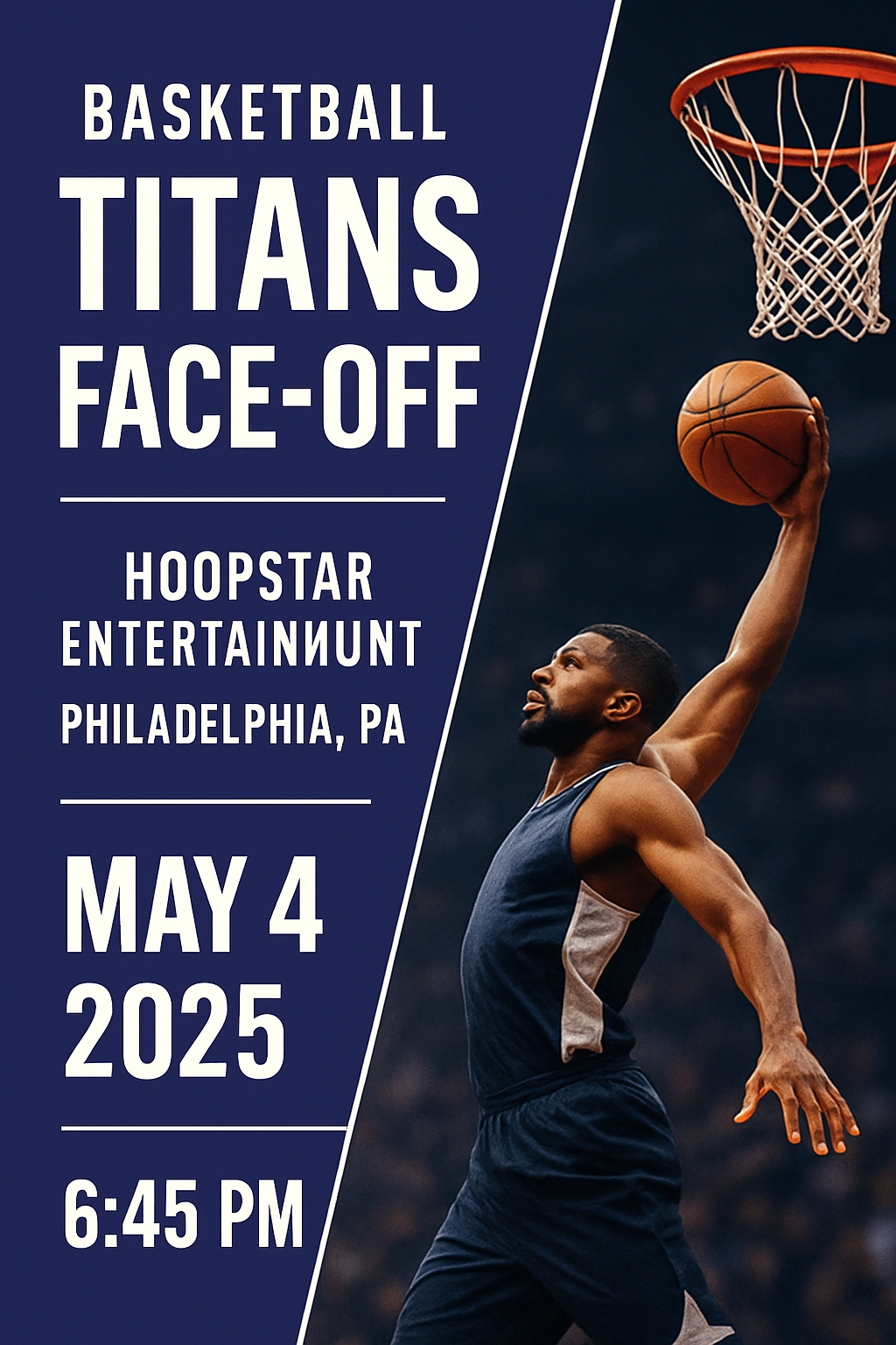 Basketball Titans Face-Off Event Promotional Poster