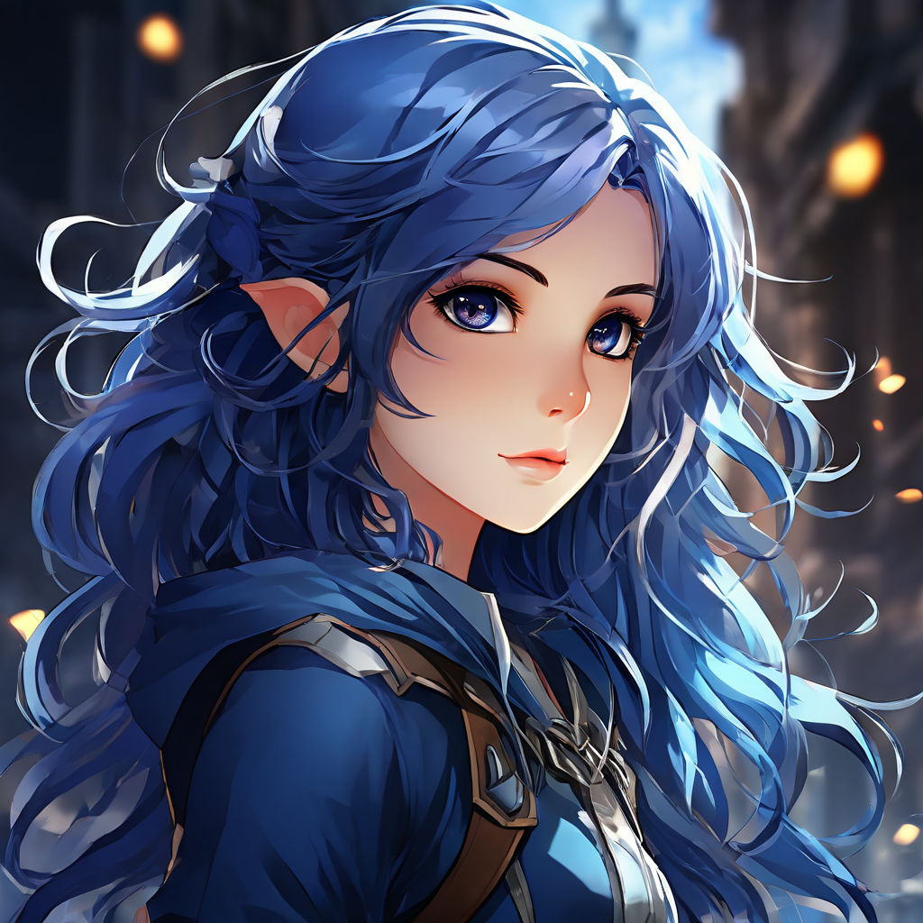 Petite blue elf girl