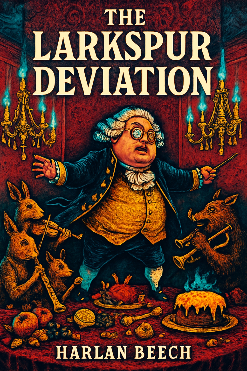 Whimsical 'The Larkspur Deviation' Book Cover Art Illustration EBook Cover