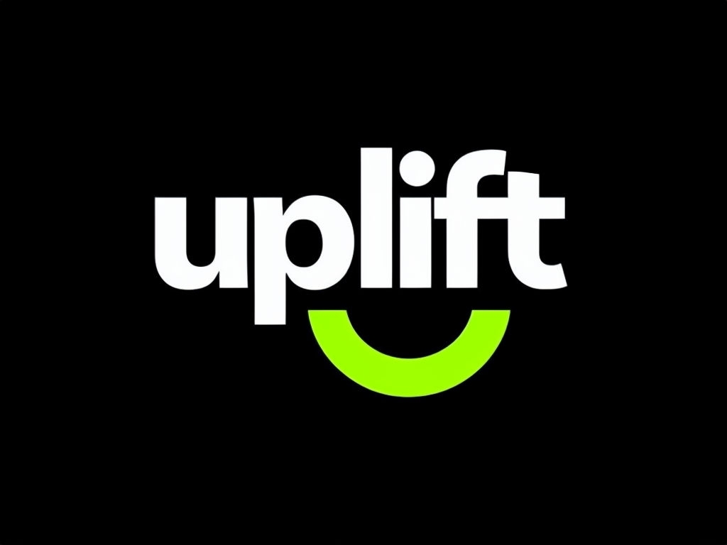 Modern Uplifted Logo Design with Neon Green Accent Logo