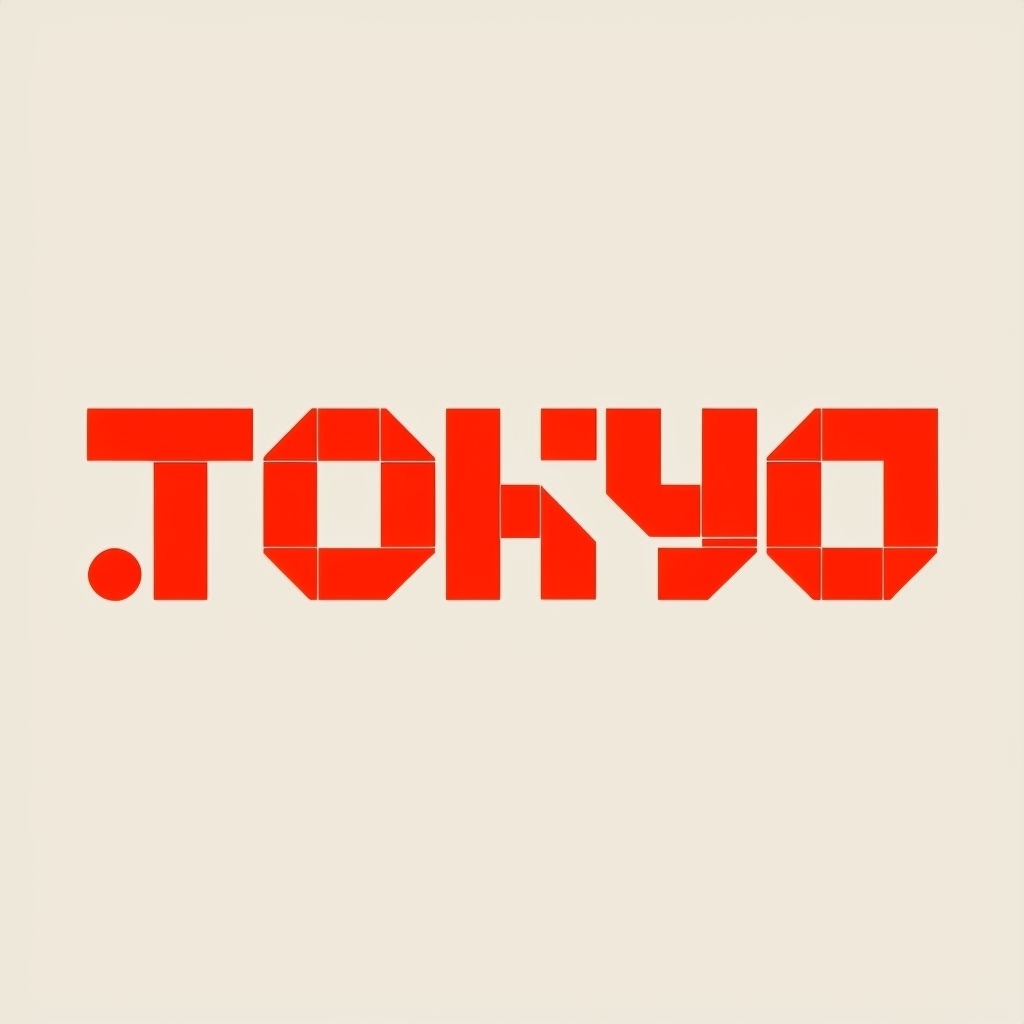 Bold Red TOKYO Typography Minimalist Graphic T-Shirt