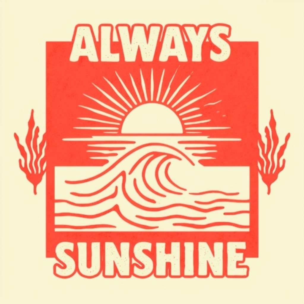 Always Sunshine Retro Surf Graphic T-Shirt