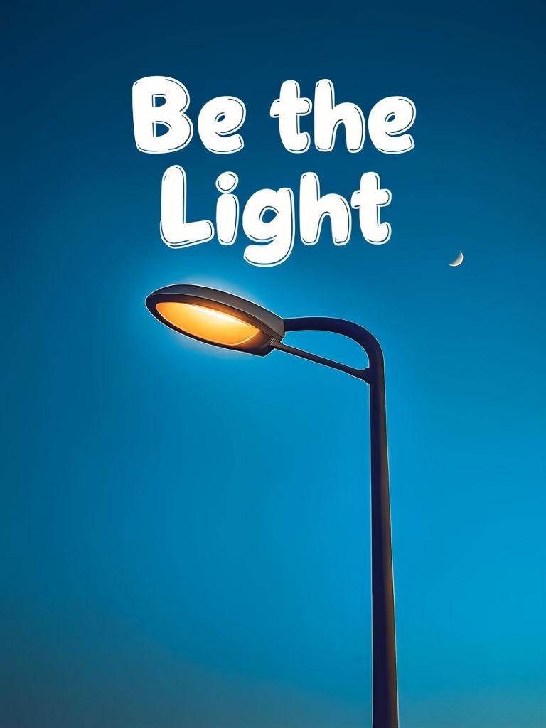 Be the Light Motivational Minimalist Poster Design