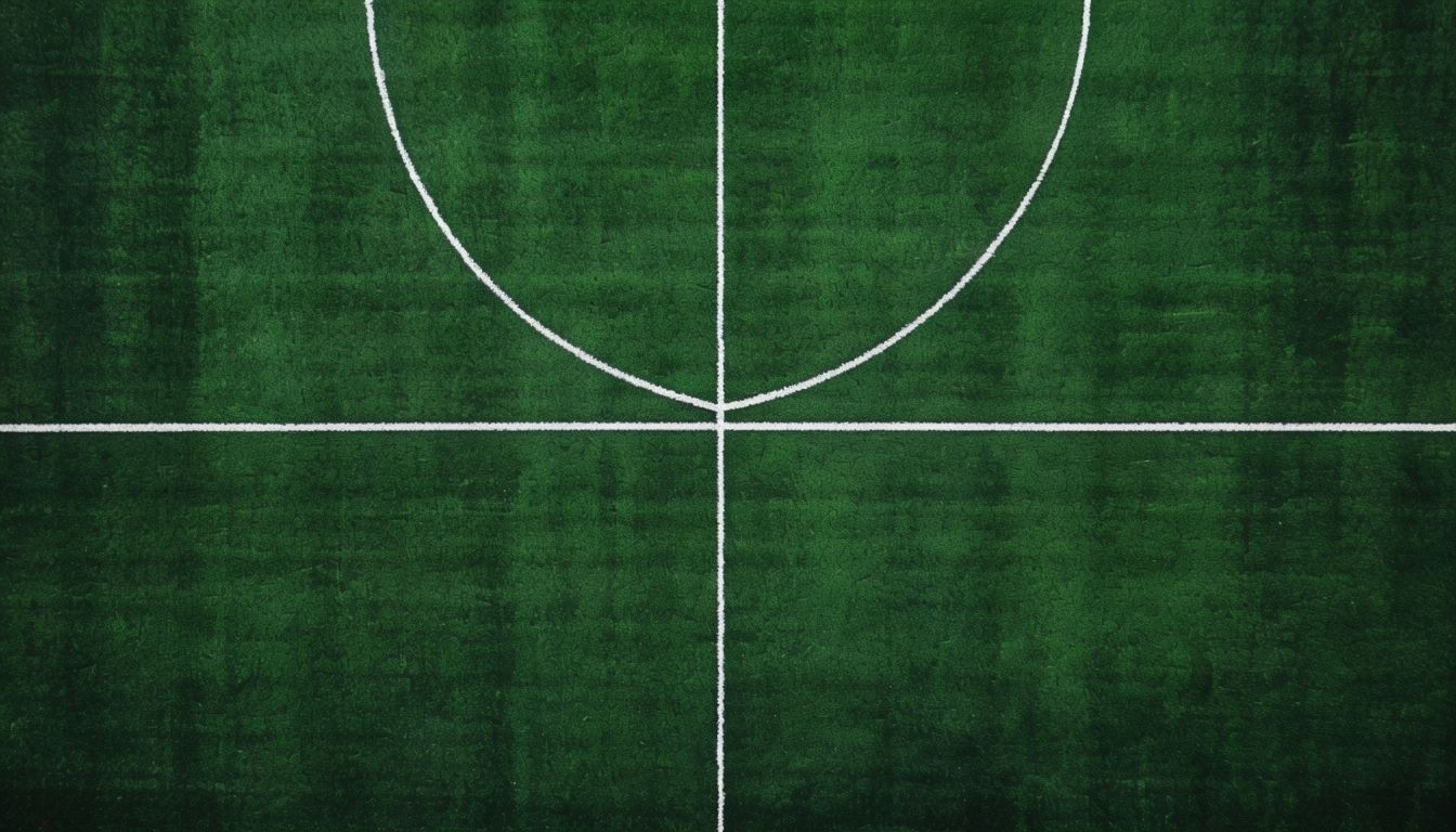 Top-Down View of Sports Field with Clear Boundaries Background