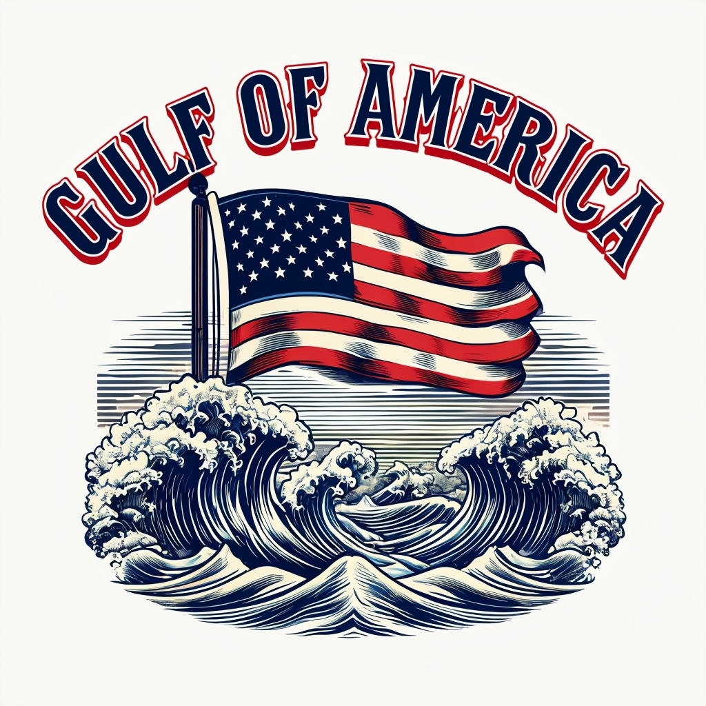 Patriotic Gulf of America Vintage Illustration Mug