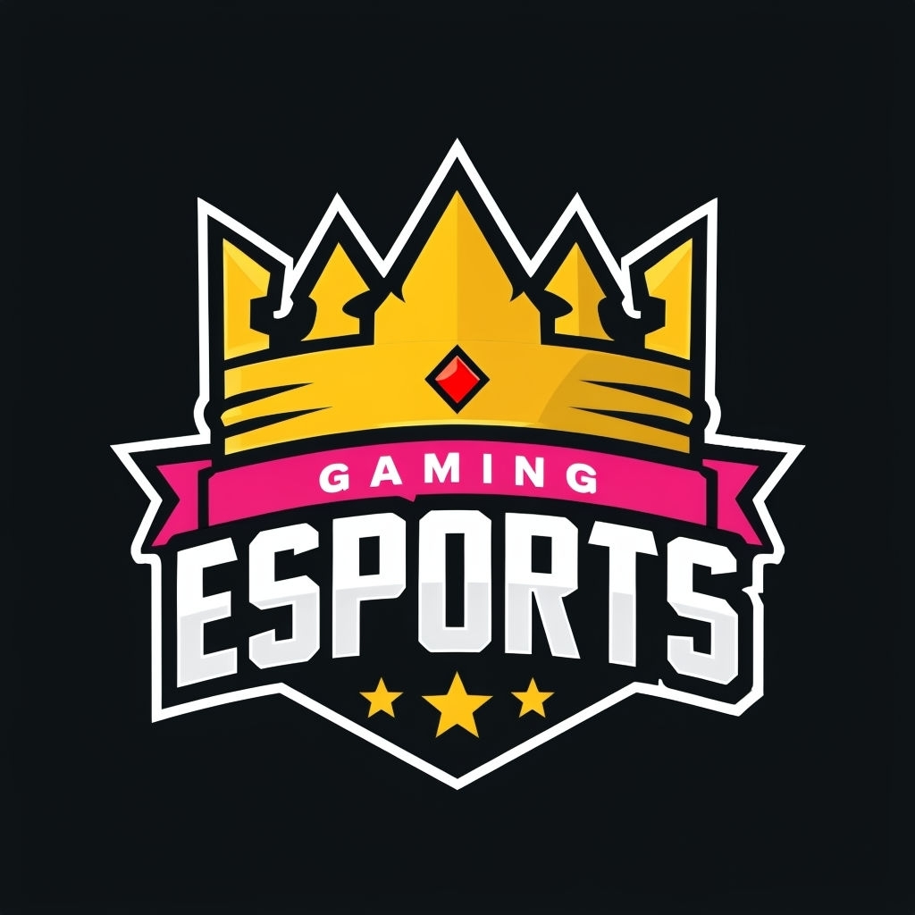 Royal Golden Crown Esports Gaming Logo Design