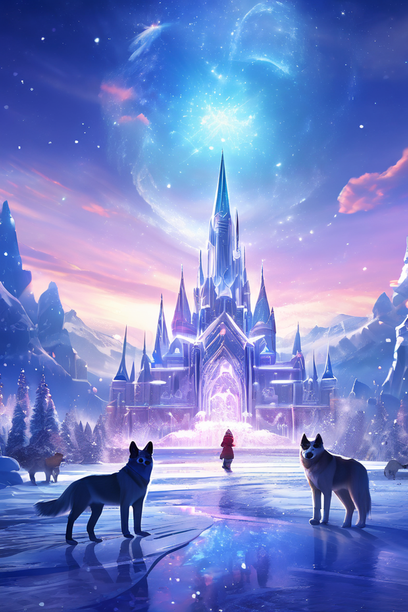 Crystal kingdom realm crowned by frost-covered creatures eng... by ...