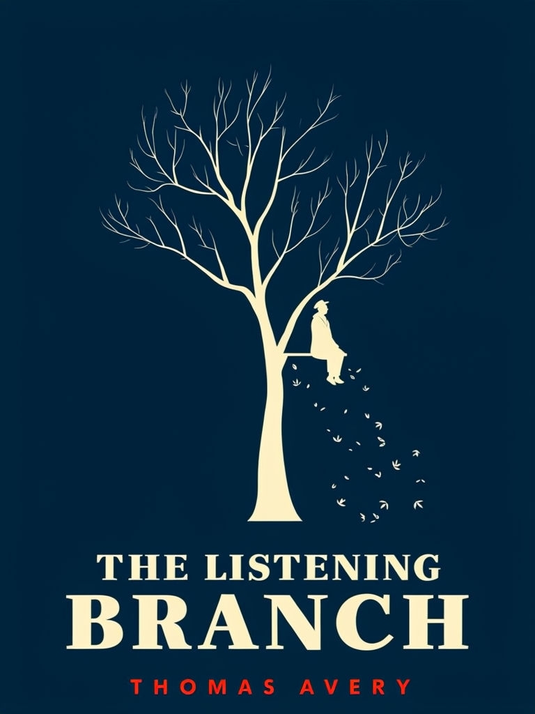 The Listening Branch Minimalist EBook Cover with Tree Silhouette
