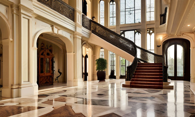 Entry Hall: An image showcasing the grandeur of the entry ha... by ...