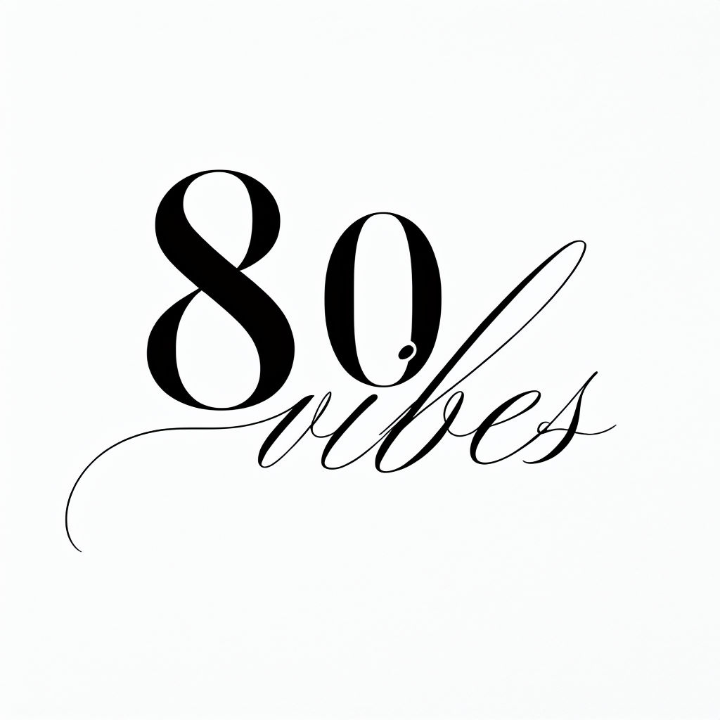 Elegant 80s Vibes Minimalist Typography Sticker