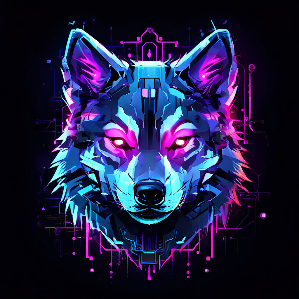 Cyberpunk-inspired logo featuring Shiba Inu head infused wit... by Ben ...