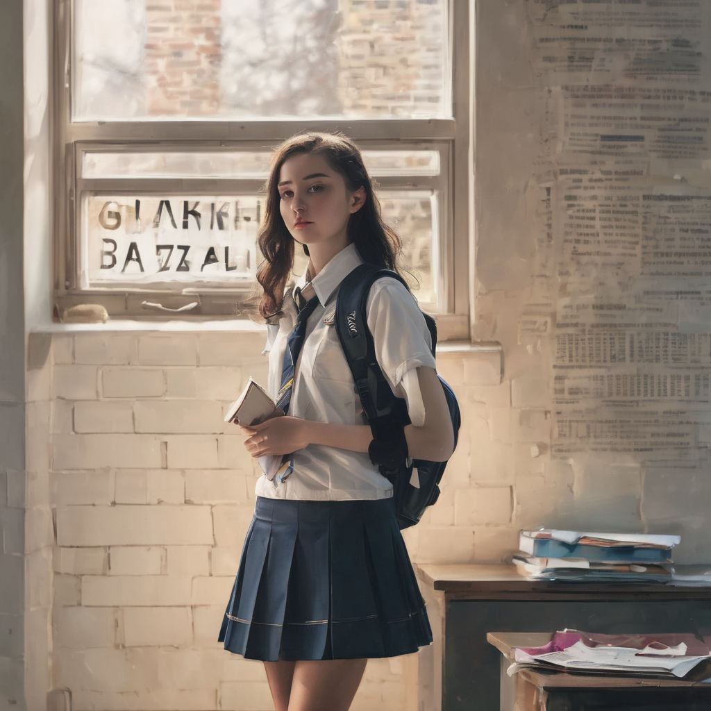 Portrait of a girl student in uniform by 張鈞宥 - Playground