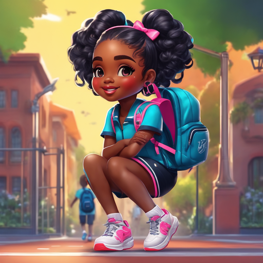 Cutie black girl chibis cartoonish by CCreations - Playground