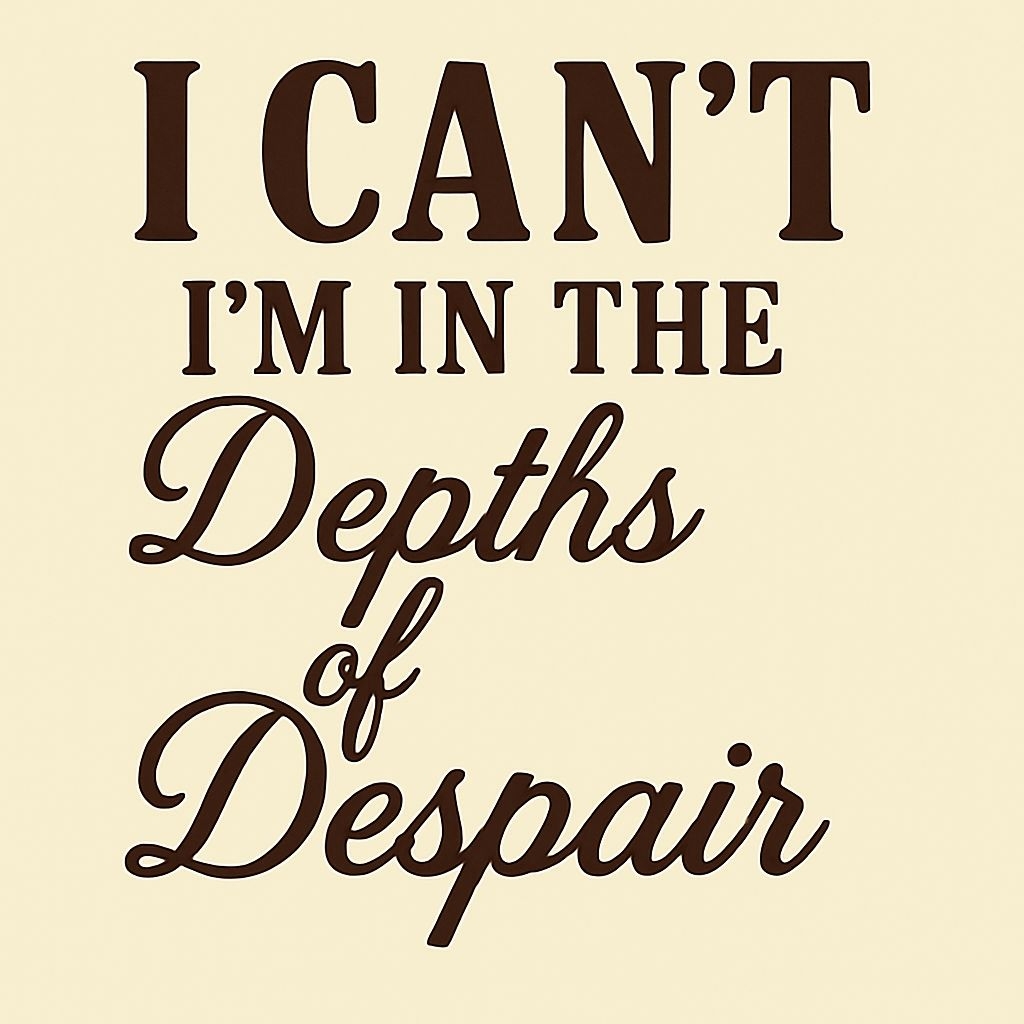 Motivational Quote on Depths of Despair T-Shirt