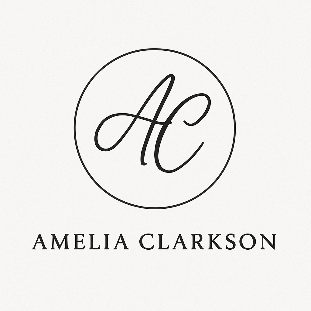 Elegant Minimalist AC Logo Design for Amerlia Clarkson Logo