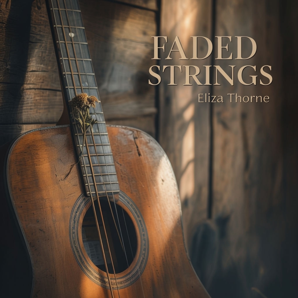 Faded Strings Nostalgic Acoustic Guitar Album Cover Design Spotify Album Cover