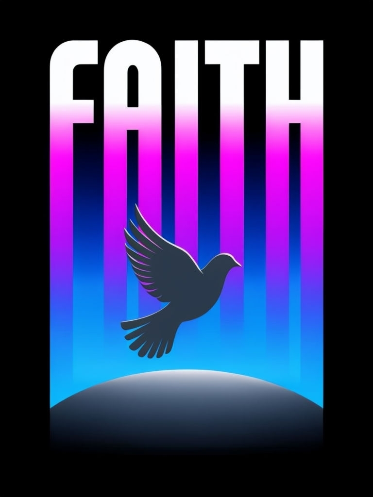 Modern Faith Dove Graphic Design T-Shirt