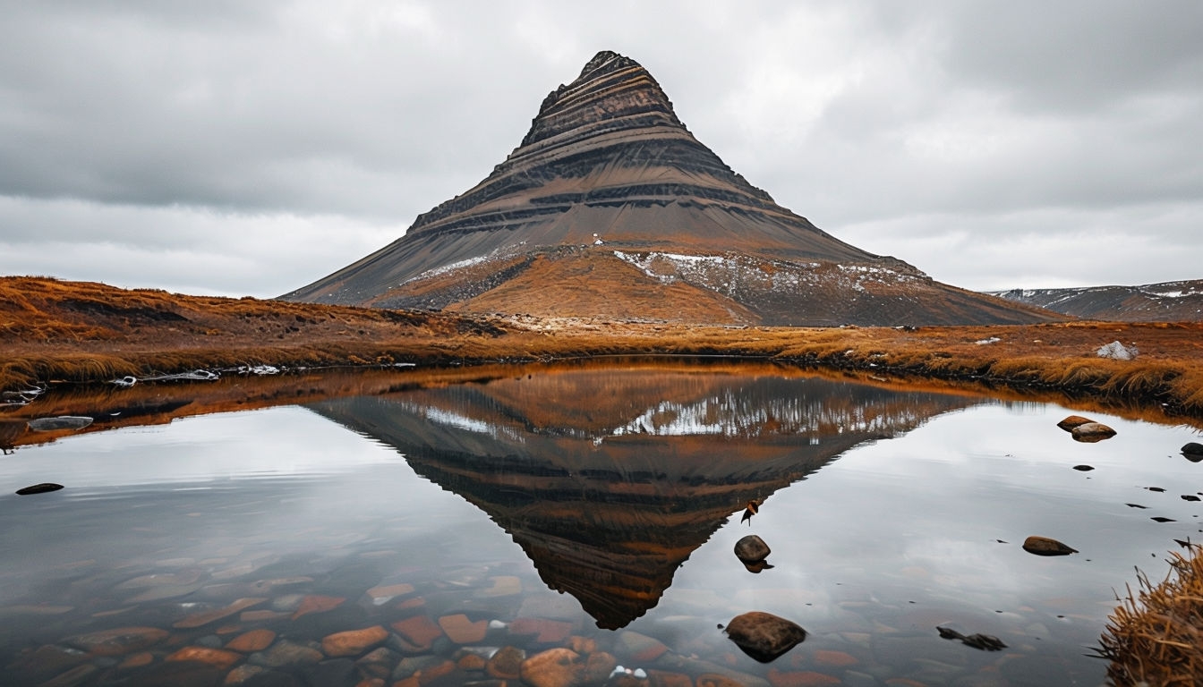Serene Mountain Reflection Landscape Virtual Background