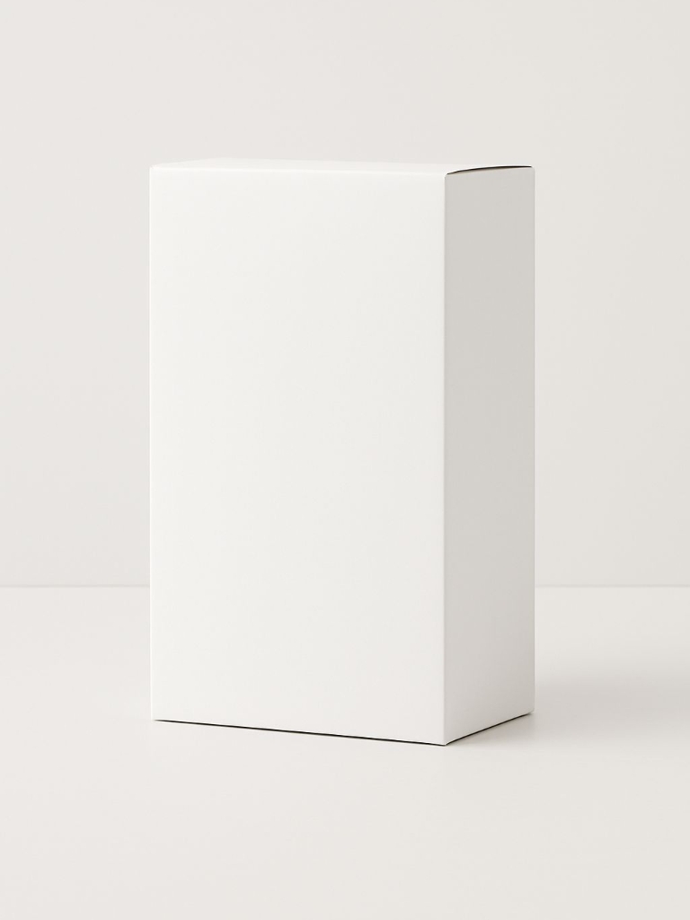 Minimalistic Rectangular Product Box on Light Gray Background Mockup