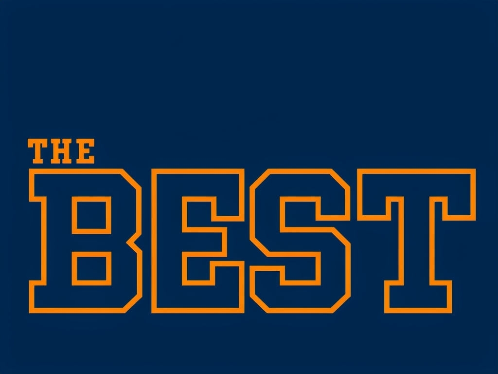 Bold The Best Amber Text on Navy Background T-Shirt