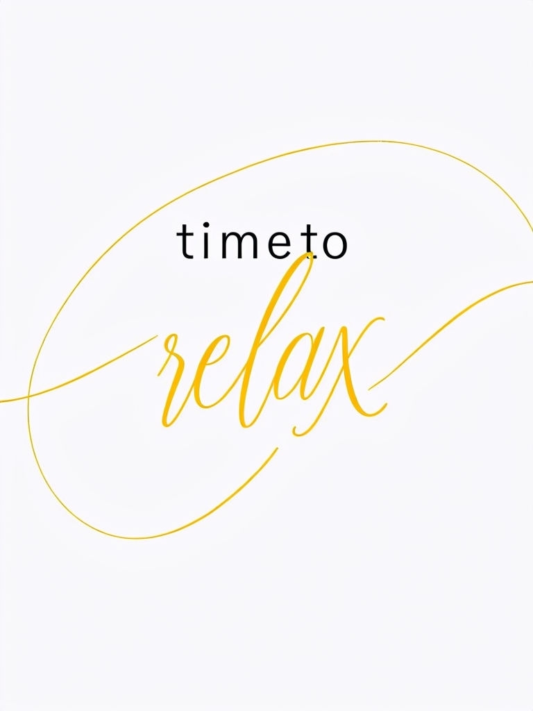 Elegant Time to Relax Minimalist Typography Print Art Card