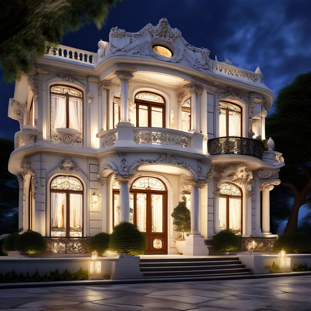 Design of a French style villa with many floors by Juliany Randall ...