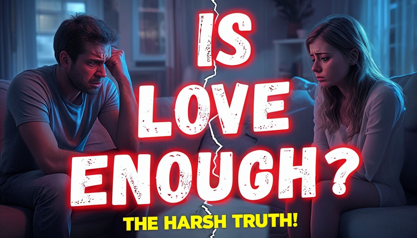 Dramatic YouTube Thumbnail: Is Love Enough? The Harsh Truth Social Media Post