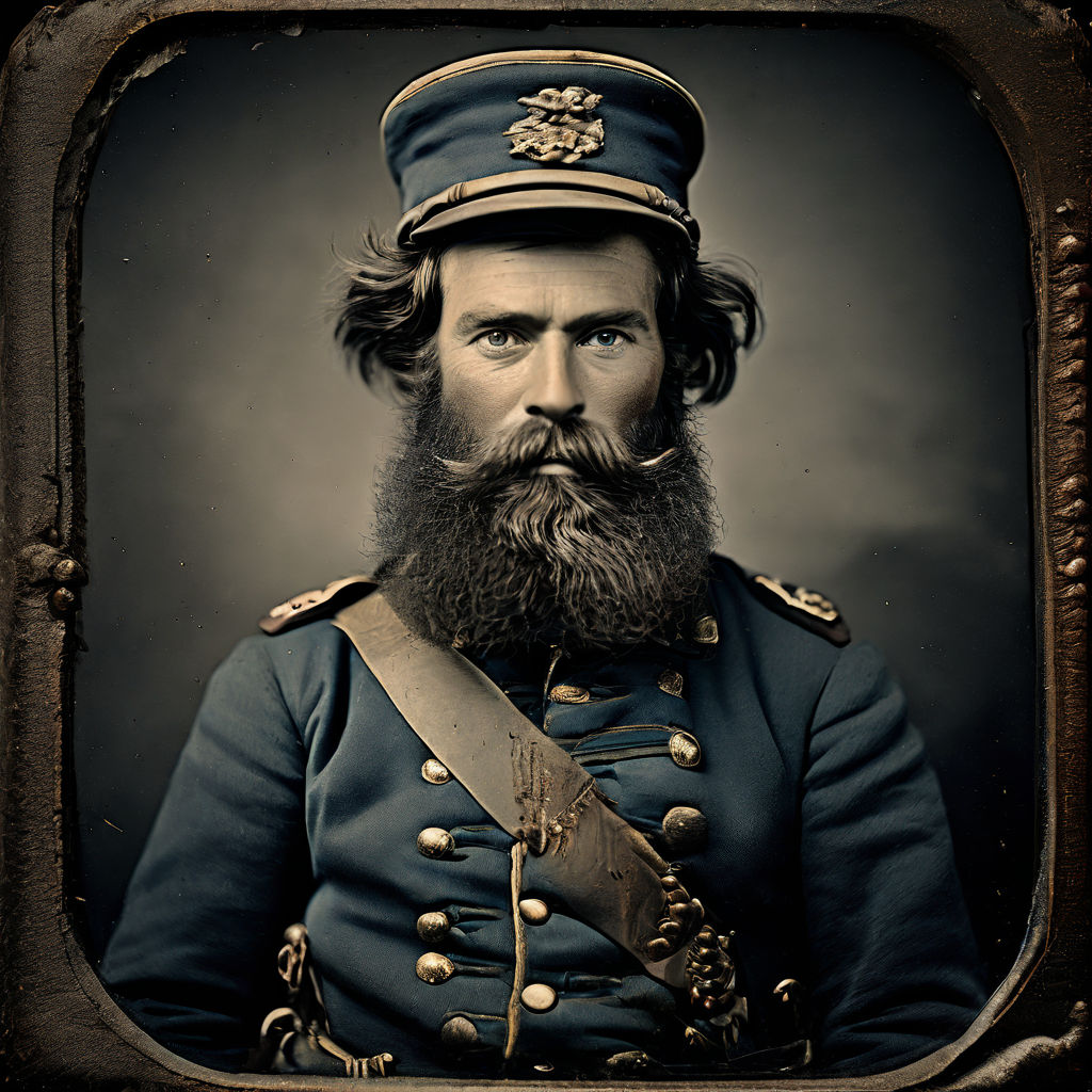 1860s Daguerreotype Of A Confederate Soldier With A Big Bear By Jake 