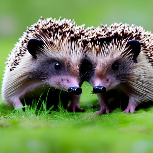 Two funny bald hedgehogs sing songs in the field by Вадим Ульянов ...