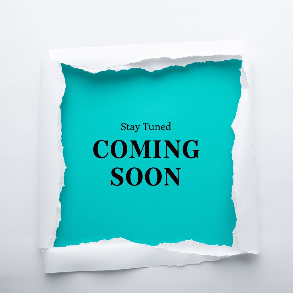 Minimalist Coming Soon Announcement with Torn Paper Effect Poster