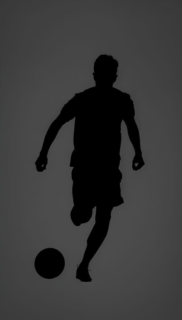 Dynamic Soccer Player Silhouette Design for Phone Case Cover