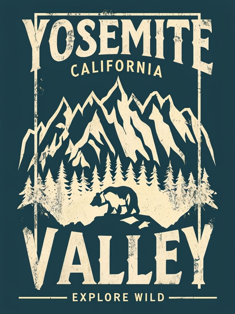 Vintage Yosemite National Park Adventure T-Shirt