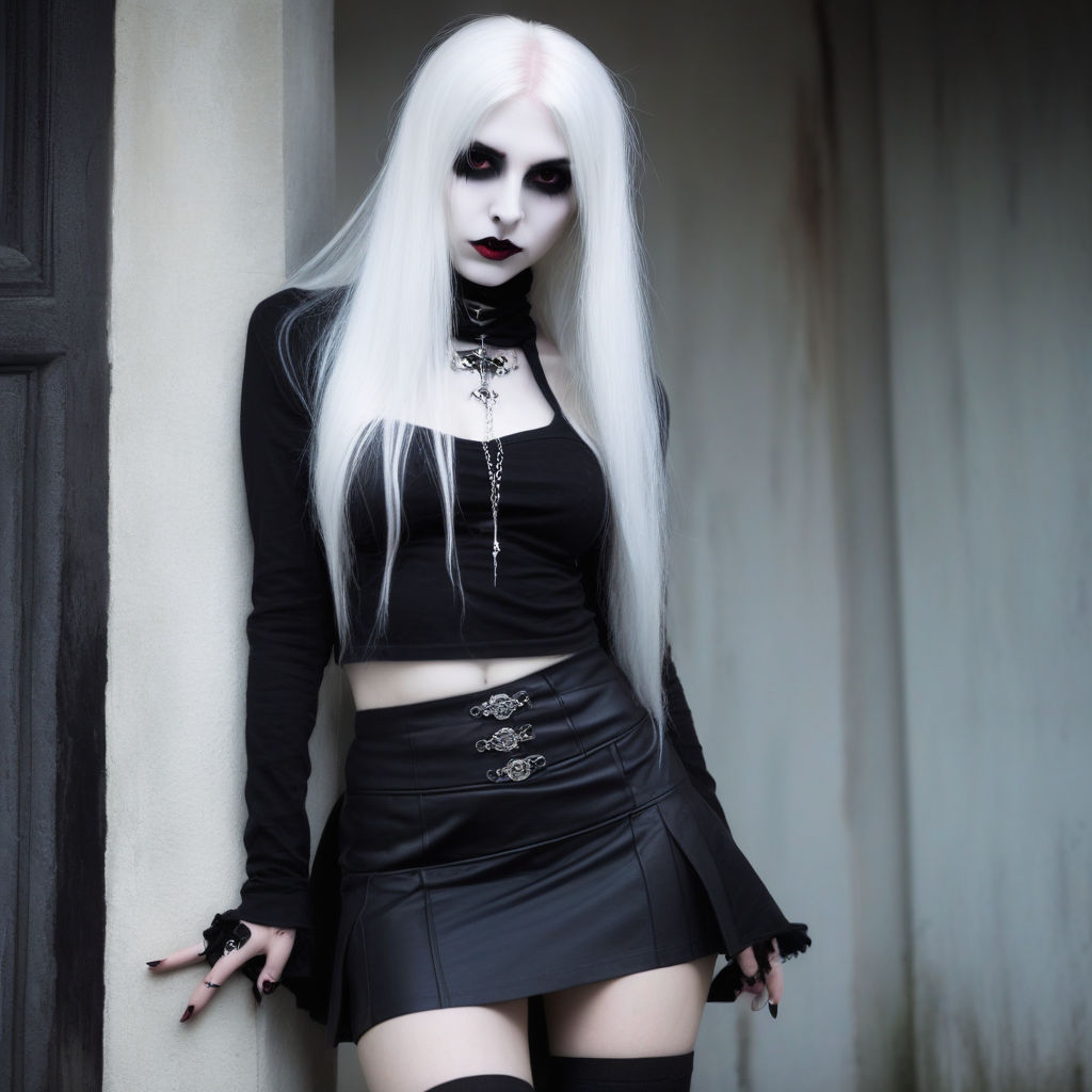 gothic pale white skin