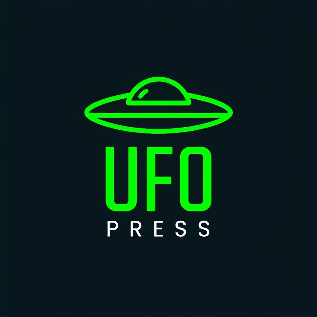 Minimalist Retro UFO Press Logo for Indie Publisher Logo