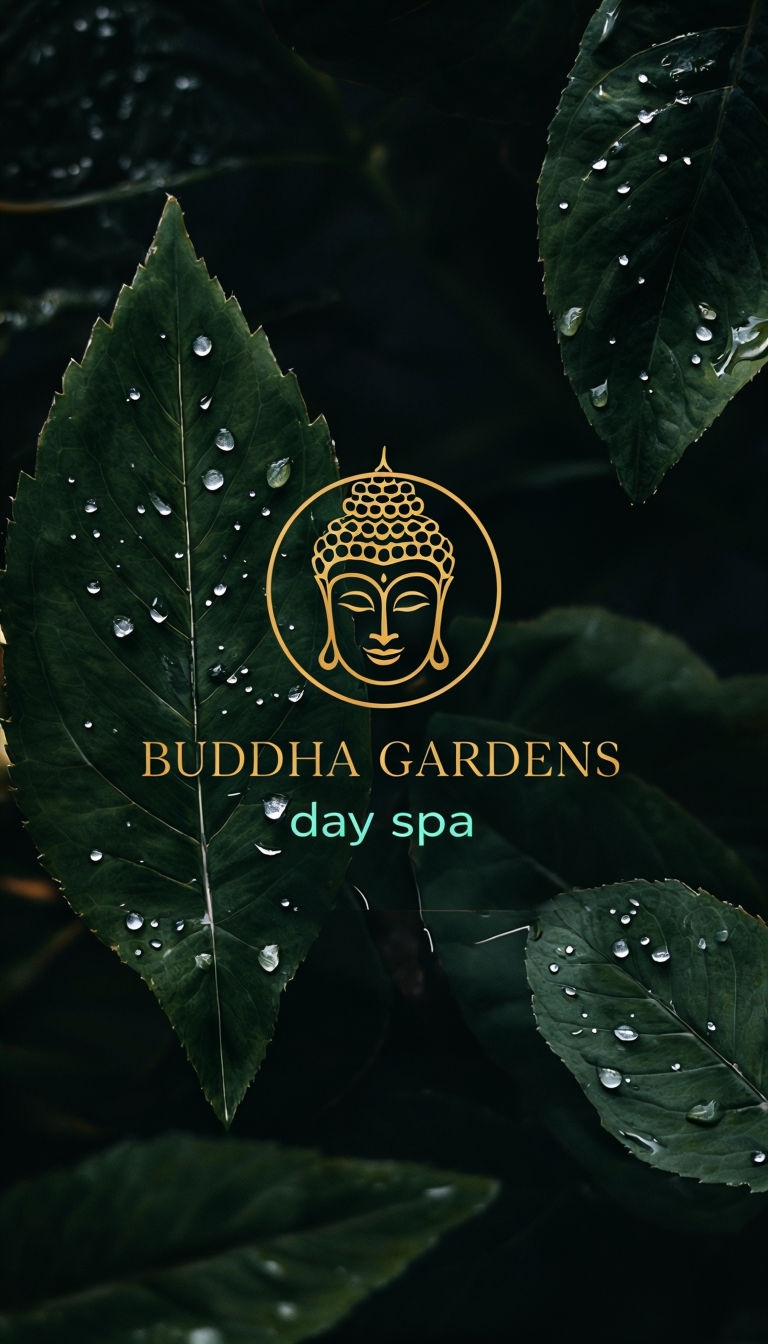Serene Buddha Gardens Day Spa Promotional Image Design Ads
