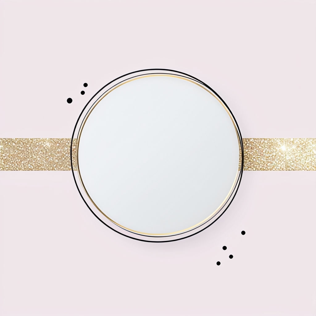 Elegant Minimalist Circular Frame Design for Social Media Post