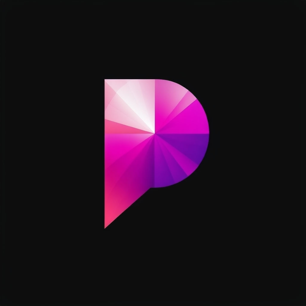 Stylish Minimalist 'P' Logo with Vibrant Gradient Colors Logo