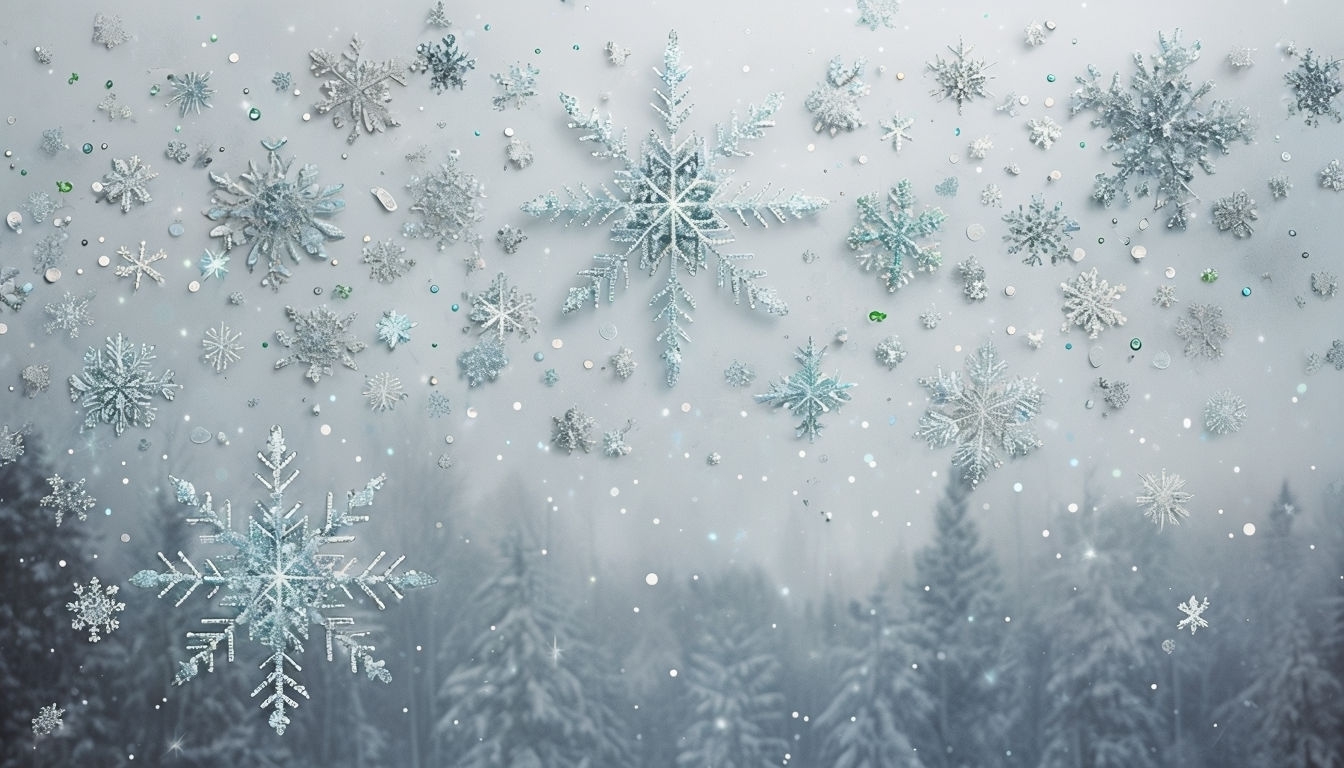 Elegant Winter Snowflakes Background for Art Poster