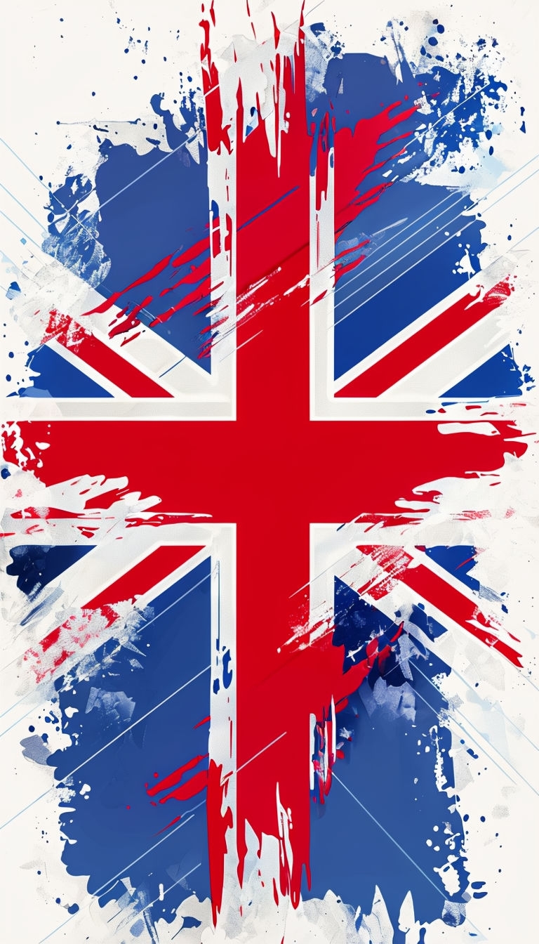 Distressed Union Jack with Bold Brushstrokes Phone Case Cover