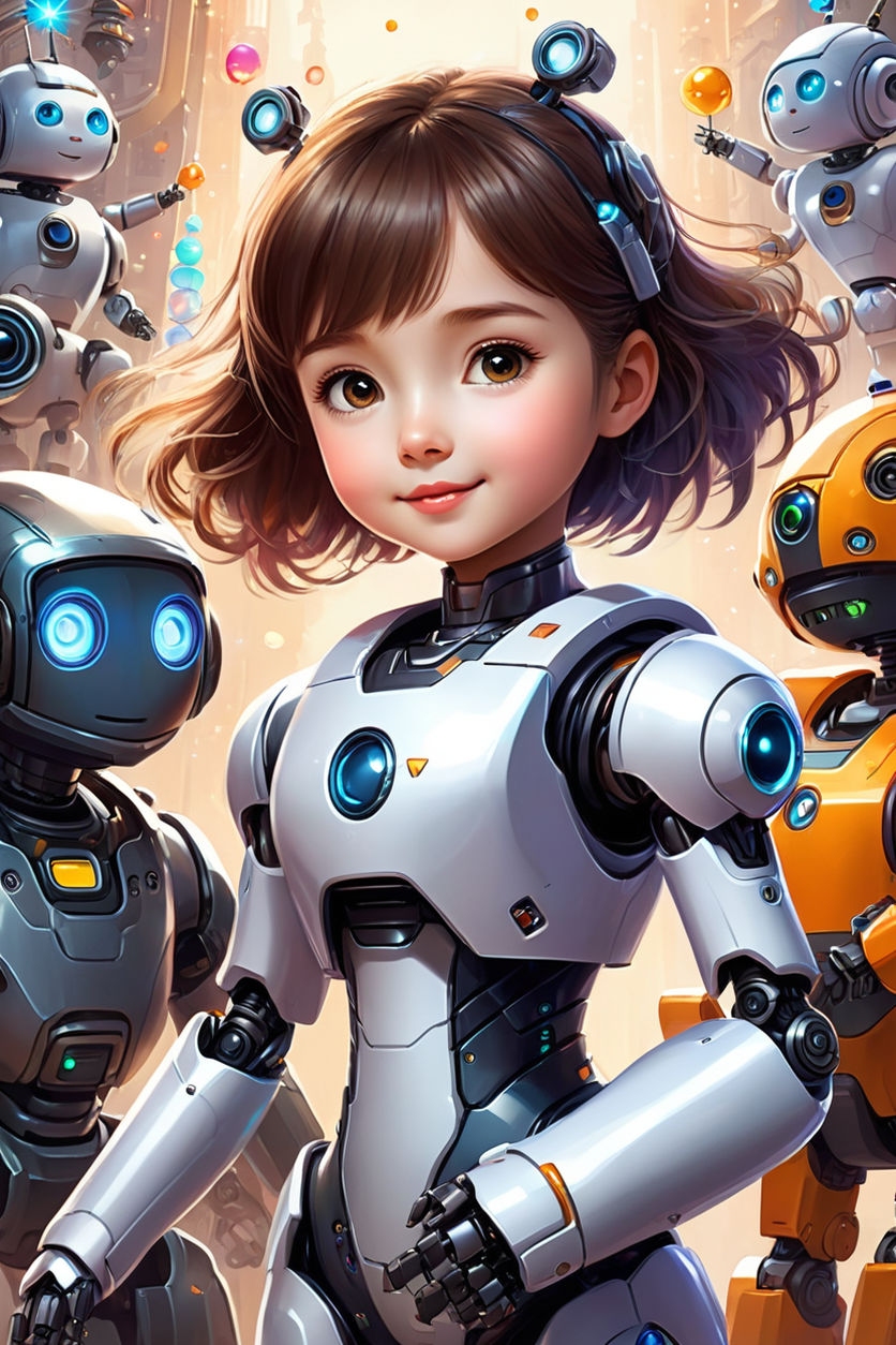 anime adorable robot hot girl