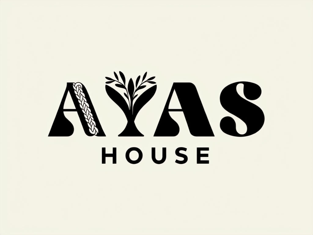 Artistic AYAS Logo with Heart-Shaped Leafy Branch T-Shirt