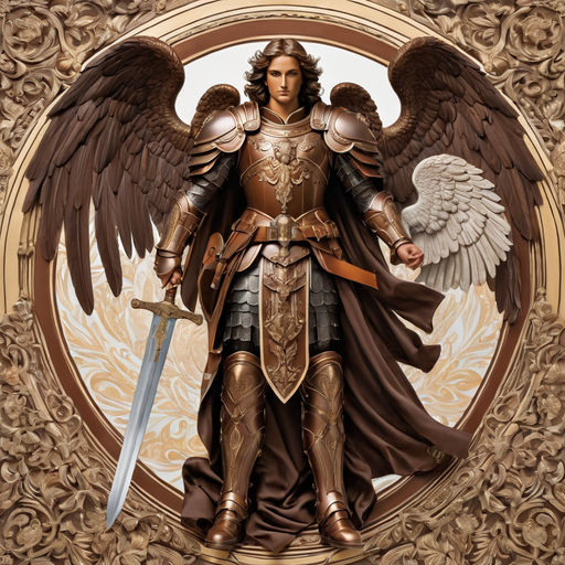 (((figure of Archangel Michael in 2D rendering))) by Vitalij Shestakov ...