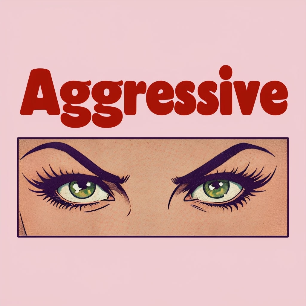 Bold Retro Aggressive Text with Vintage Comic Eyes T-Shirt