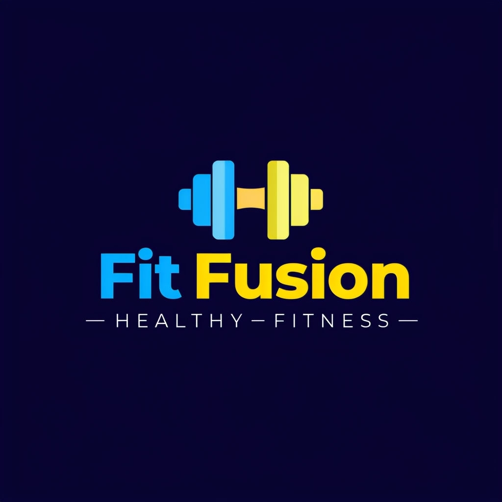 Vibrant Modern Fit Fusion Logo Design for Health and Fitness Logo