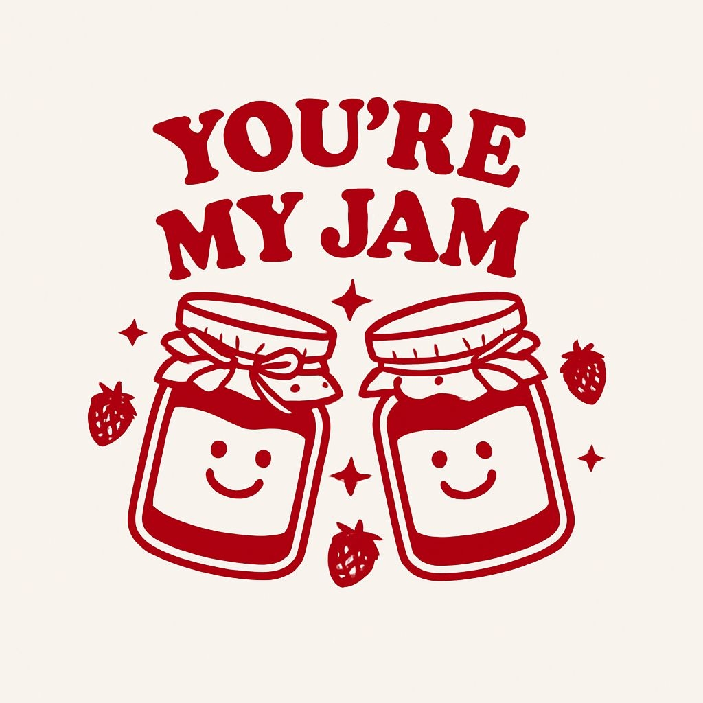 Whimsical Jars of Jam with Smiles and Cute Typography Social Media Post