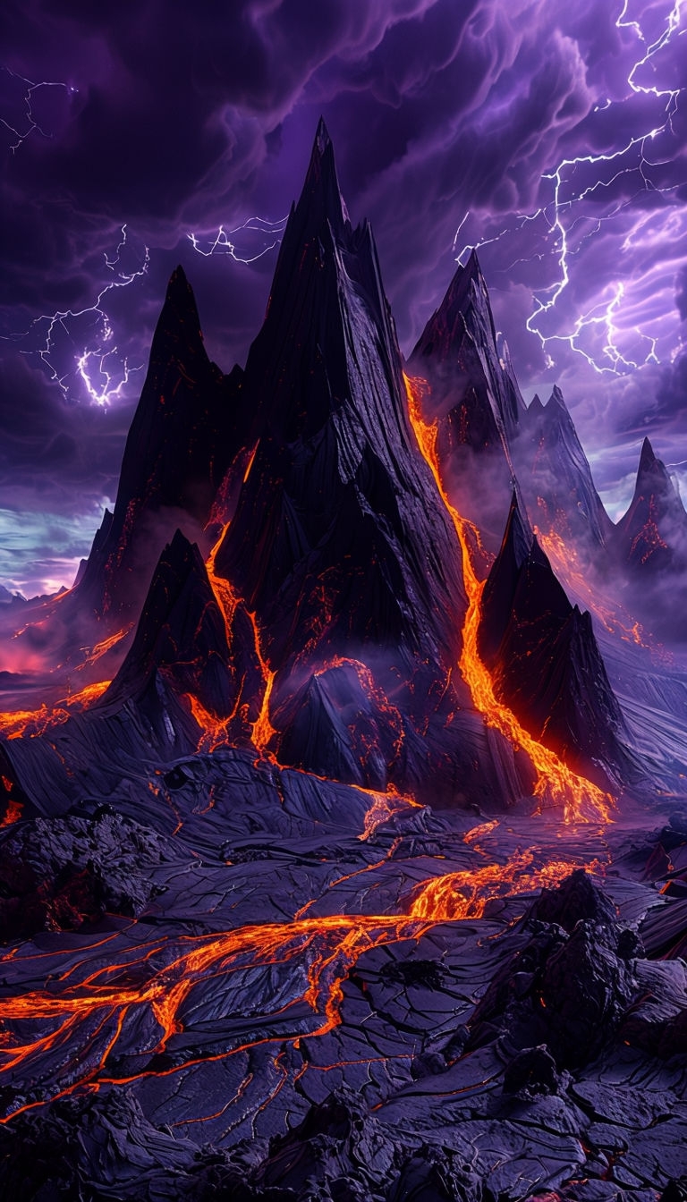 Dramatic Volcanic Landscape with Fiery Lava Phone Case Cover